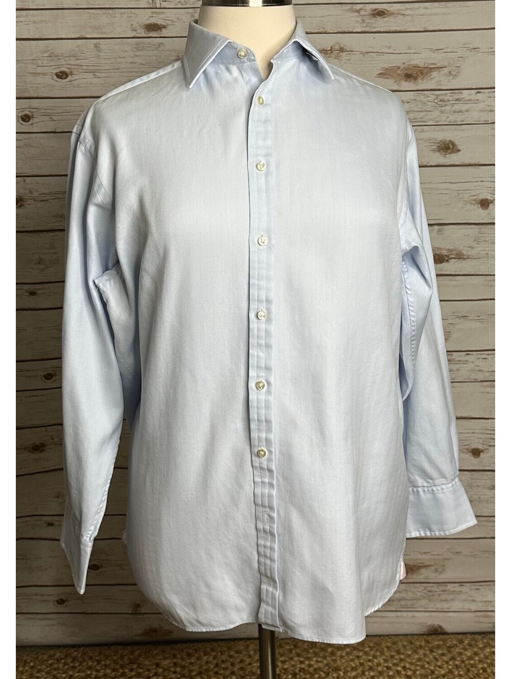 Thomas Pink Classic blue long sleeve button-up shirt 17-35